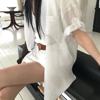 Syrup Stripe See-through Shirt