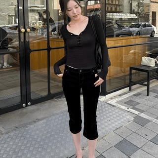 Velvet Capri Pants