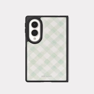 Cotton Check Galaxy Zflip Fold 8 Epoxy Black Bumper Case