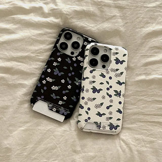 Blueberry Mood iPhone 16 Pro Card Holder Hard Case