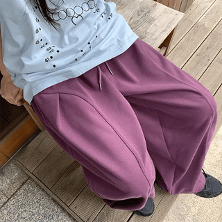 Mihi Cutout Wide Elastic Pants