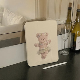 Hula Bear iPad Pro Air 13/11 Clear Removable Cover Case