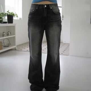 All Cat Black Denim Bootcut Pants
