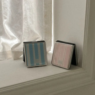 Cotton Stripe Galaxy MagSafe Zflip Fold 8 Silver Bumper Phone Case