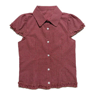 blue check shirt