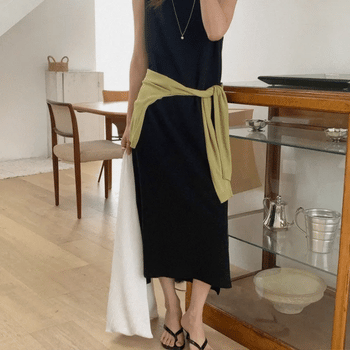 Seed back strap dress