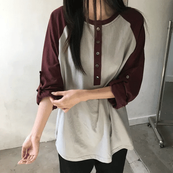 Chai Raglan Roll-up Long Sleeve Tee