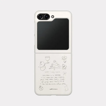 Dear December, Galaxy Z-Flip 7 Case Hard Jet