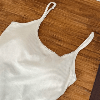 Heli Lace Cap Sleeveless Top / Built-in Pads
