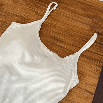 Heli Lace Cap Sleeveless Top / Built-in Pads