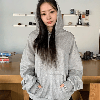 Kusaki Check Button Hoodie