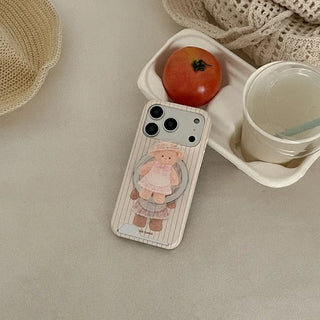 Blooming Teddy iPhone MagSafe Grip Talk Holder Acrylic