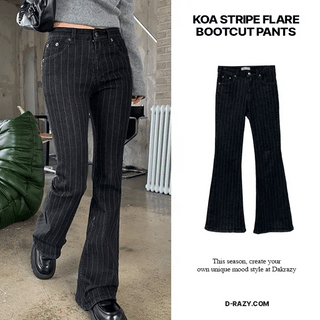 Core Stripe Flare Bootcut Pants