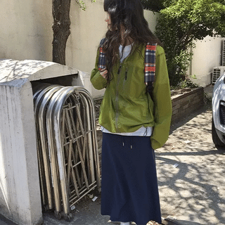 Oha Banding Color Long Skirt