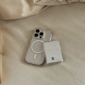Moonlit Star MagSafe Clear Card Wallet Pocket Case