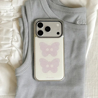 Puff Shell iPhone 18 Pro Galaxy Epoxy Silver Bumper Case