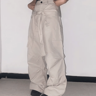 Pocket Pleats Skirt Pants
