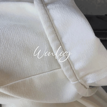 Cream Fleece-Lined Wide Denim