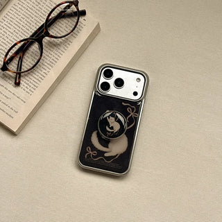 Velvet Kitten iPhone 18 Pro Galaxy MagSafe Silver Bumper Case