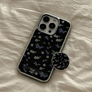 Blueberry Mood iPhone 18 Pro MagSafe Silver Bumper Case