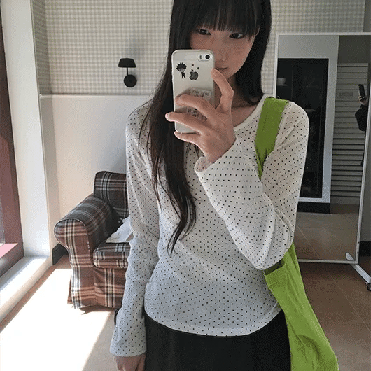 Chiro Layered Dot Long Sleeve Tee