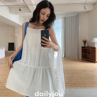 Minuet Lace Cotton Mini Dress
