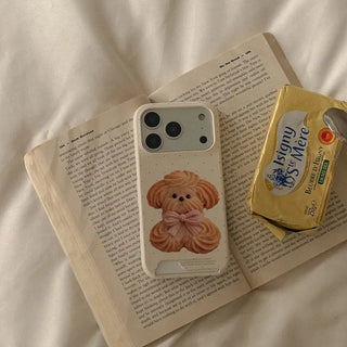 Butter Cookie Puppy MagSafe Card Phone Case for iPhone 17 Pro Hard