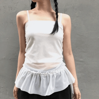 Halter Neck Asymmetrical Sleeveless Top