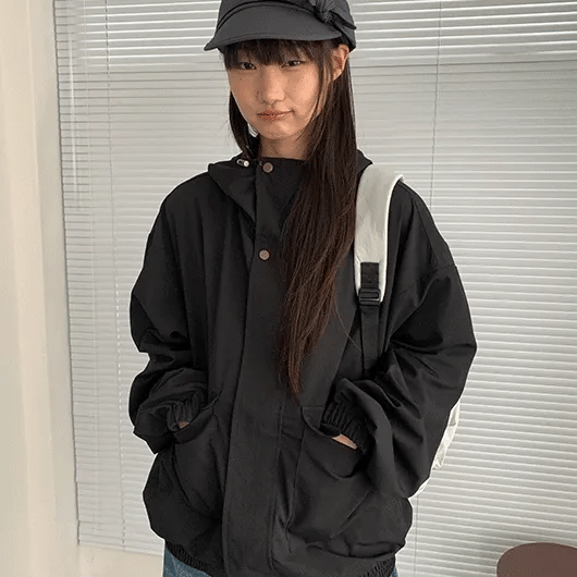 Carkit Check Hooded Windbreaker Jumper