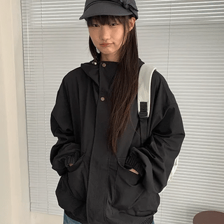 Carkit Check Hooded Windbreaker Jumper