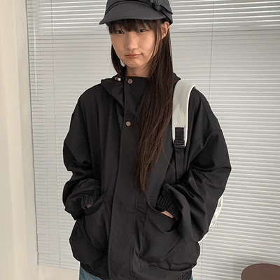 Carkit Check Hooded Windbreaker Jumper