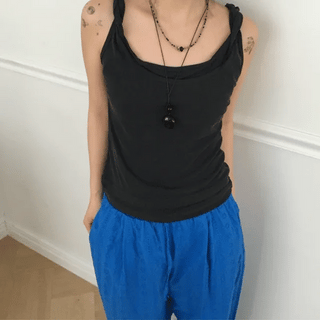 TWIST STRAP LAYERED SLEEVELESS
