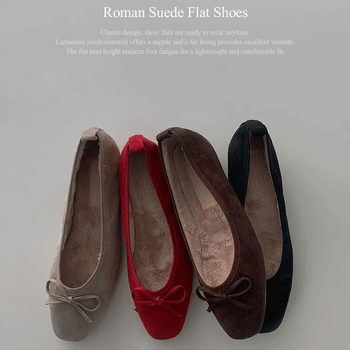Romance Suede Flat Shoes
