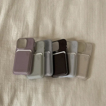 [mm] Warm Plain MagSafe Card Slot Wallet Pocket Case