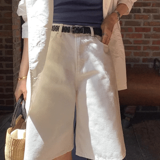 LIKEMENT Hyphen Summer Medium Blue Bermuda Denim