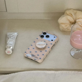 Soft Blur Dot MagSafe Card Phone Case for iPhone 17 Pro Hard