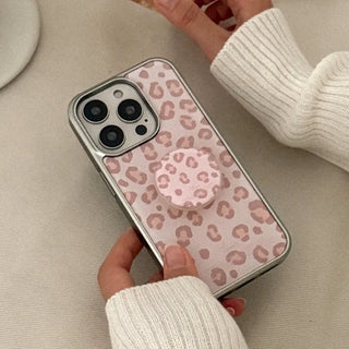 Warm Leopard iPhone 18 Pro MagSafe Silver Bumper Case