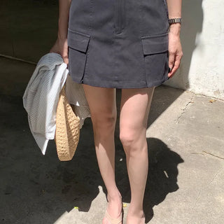 Cargo pocket mini skirt