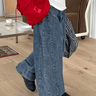 Harku Cutout Wide Denim Pants