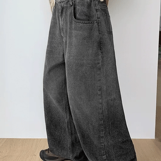 Enka Gradient Washed Wide Denim Pants