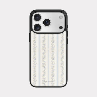 Botanical Stripe iPhone 18 Pro Galaxy Epoxy Black Bumper Case