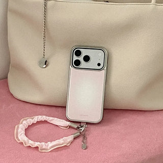 [SET] Soft Gradient Silver Bumper Case + Strap (MagSafe Selectable)