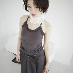 Lace halter top