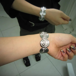 Wood marble bangle