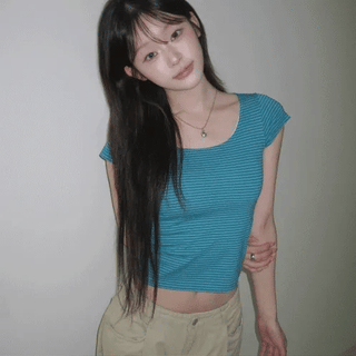 Robind Striped Short Sleeve T-shirt