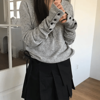 Kiko Button V-neck Knit