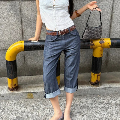 ROLL UP CAPRI PANTS