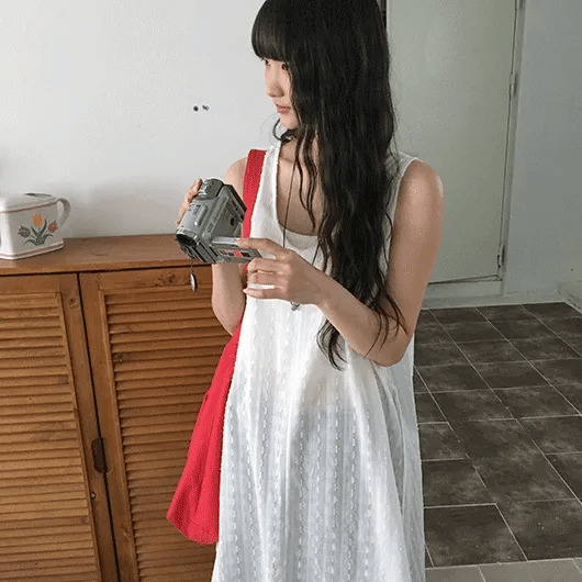 Corning Vintage Lace Layered Sleeveless Dress