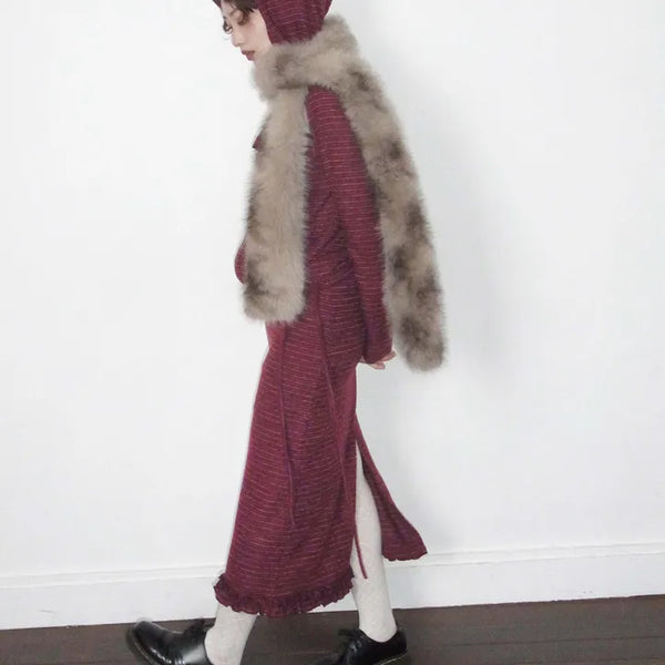 Serne frill long skirt