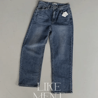 Finca Summer Grayish Medium Blue Crop Denim